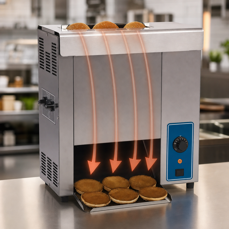 Product image #4 for Antunes VCT-1000 Vertical Contact Countertop Conveyor Toaster, 208-240V, 17-Second Pass-Through, Stainless Steel