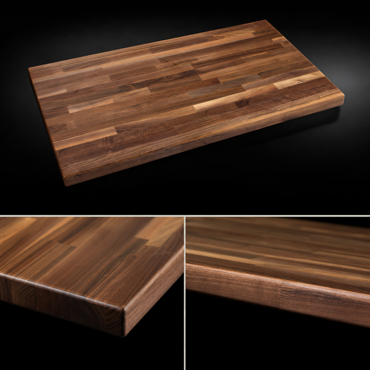 Product image #4 for Boos Block American Black Walnut Blended Edge Grain Kitchen Countertop, 48 x 30 x 1-1/2 Inches, Penetrating Oil Finish