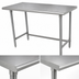 Thumbnail image #4 for Advance Tabco 84-Inch W x 36-Inch D Flat Top Open Base Work Table with 16-Gauge 430 Stainless Steel Top