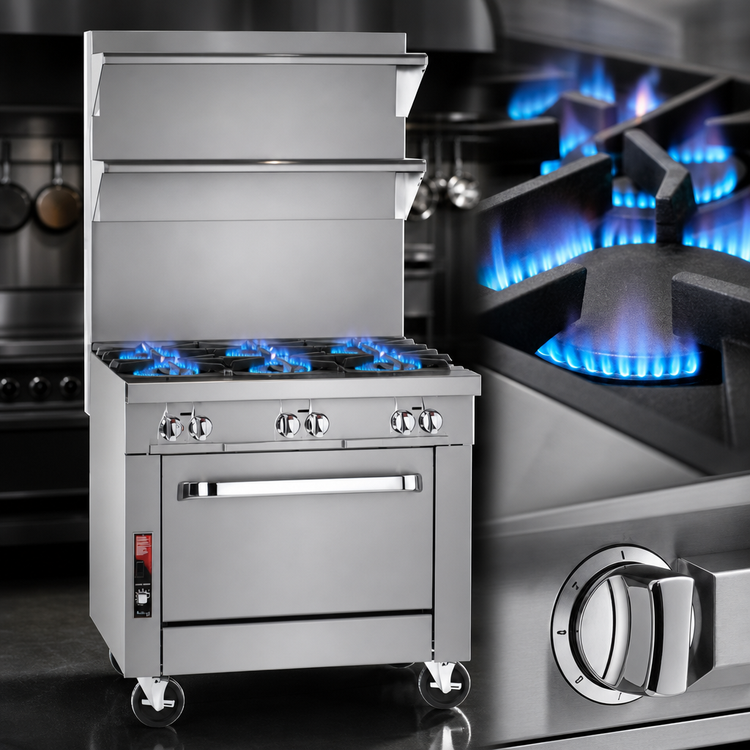 Product image #4 for Southbend Platinum 24-Inch Heavy Duty Gas Range with 4 Open Burners and Cabinet Base, 140,000 BTU