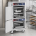 Thumbnail image #4 for FWE Clymate IQ Double-Stack Mobile Humidified Holding Cabinet for 18 x 26 Trays, 10 Tray Capacity