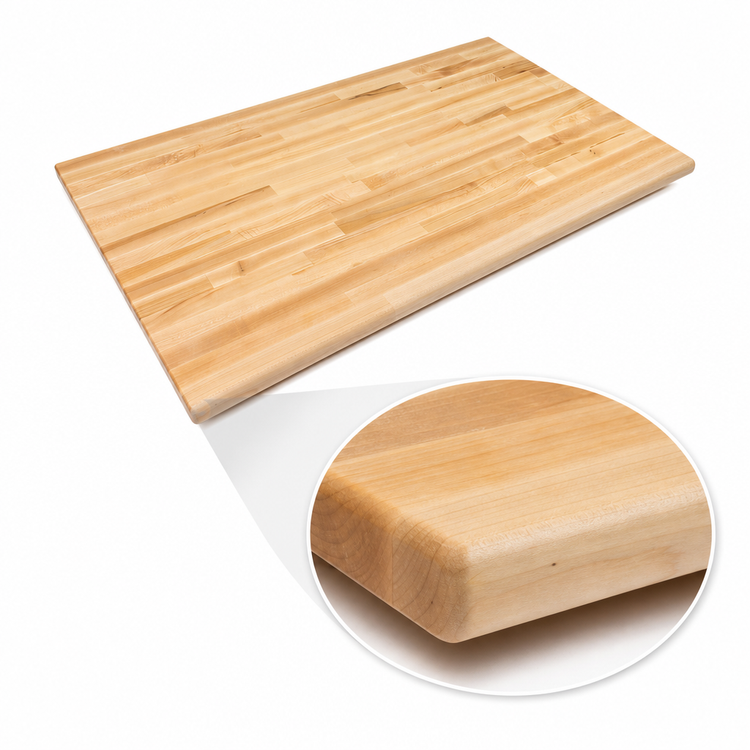 Product image #4 for Boos Block Blended Edge Grain Northern Hard Rock Maple Kitchen Countertop, 48 x 48 x 1-3/4 Inch, Varnique Finish