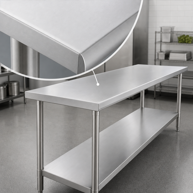 Product image #4 for Spec-Master Marine Series Stainless Steel Work Table with Adjustable Undershelf, 108 x 36 Inches