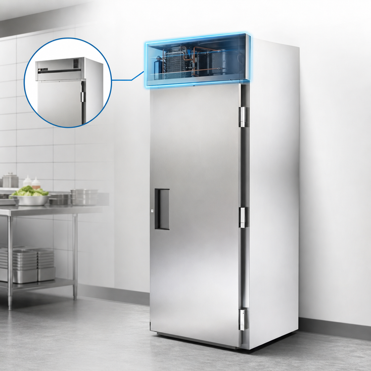 Product image #4 for True SPEC SERIES Roll-In Solid Swing Door Refrigerator, One-Section, 89-Inch High, Self-Contained R290