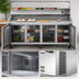Thumbnail image #4 for KoolMore Commercial 79.5-Inch Granite Top Refrigerated Pizza Prep Counter, 3-Section, Stainless Steel