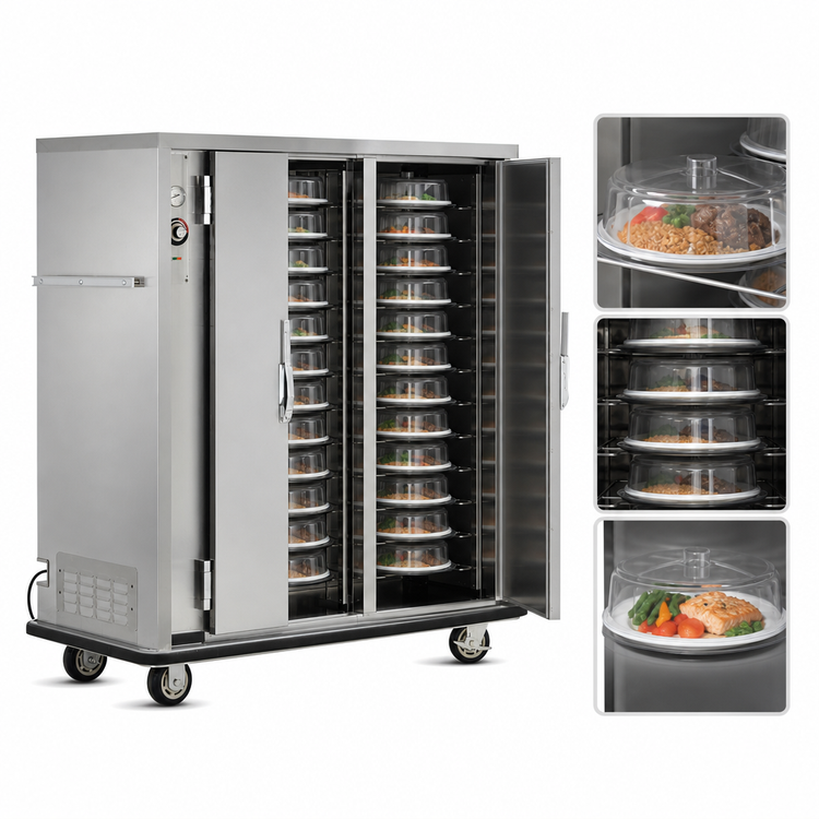 Product image #4 for FWE A-Series A-120-2 Heated Banquet Transport and Serve Cabinet, Double Door, 120 Covered Plate Capacity