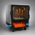 Thumbnail image #4 for hotLOGIX HL1-5 Undercounter Non-Insulated Heated Holding Cabinet with Glass Door, 10 Pan Capacity