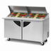 Thumbnail image #4 for Turbo Air Super Deluxe 60-Inch Two-Section Sandwich/Salad Mega Top Prep Table with Slide-Back Lid