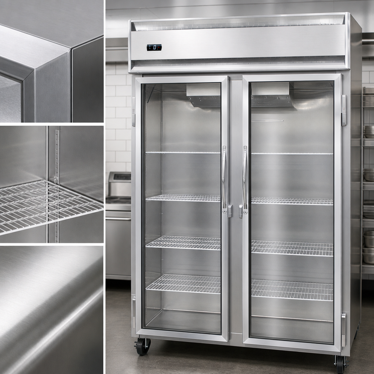 Product image #4 for Continental Refrigerator 2FNSSGD Two-Section Standard Depth Display Freezer with Narrow Glass Doors