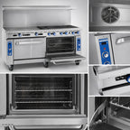 Thumbnail image #4 for Imperial (Middleby) Pro Series IR-G72-C-XB 72-Inch Gas Range with 3/4-Inch Griddle, Convection Oven & Open Cabinet Base