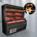 Thumbnail image #4 for Howard-McCray 32E Series 74-Inch Remote Meat Open Merchandiser with 3 Adjustable Shelves, Black, LED