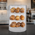 Thumbnail image #4 for Antunes Cylindrical Countertop Pastry Display Case with Acrylic Panels, 3-Tier, 12-Item Capacity