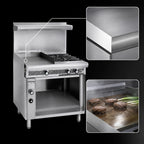 Thumbnail image #4 for Imperial (Middleby) Spec Series IHR-GT24-2-XB 36-Inch Gas Range with 24-Inch Thermostatic Griddle, 2 Open Burners, Open Cabinet Base