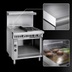 Thumbnail image #4 for Imperial Spec Series 36-Inch Heavy-Duty Gas Griddle and Open Burner Range with 24-Inch Thermostatic Griddle, Open Cabinet Base