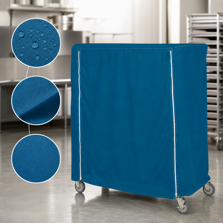 Product image #4 for Metro Queen Mary & Banquet Cart Cover, 72 x 24 x 62 Inch, Uncoated Nylon, Mariner Blue