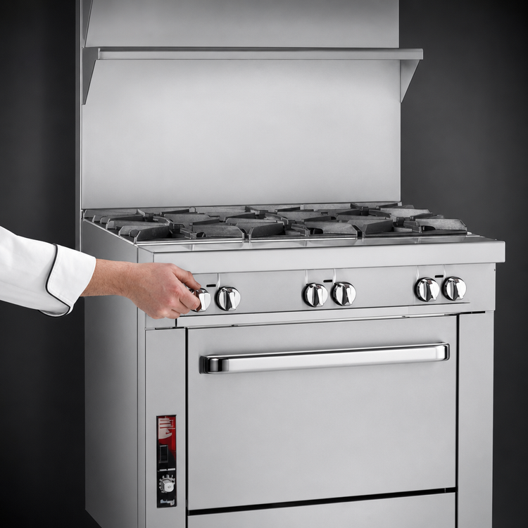 Product image #4 for Southbend Platinum P24C-HH 24-Inch Gas Heavy Duty Range with Uniform Hot Top and Cabinet Base