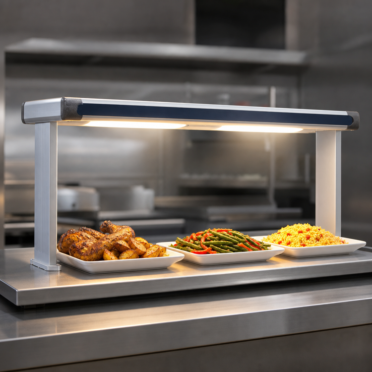Product image #4 for Hatco Glo-Ray Designer Dual Strip Heat Lamp with Lights, 21-1/2-Inch Wide, Aluminum, 820W