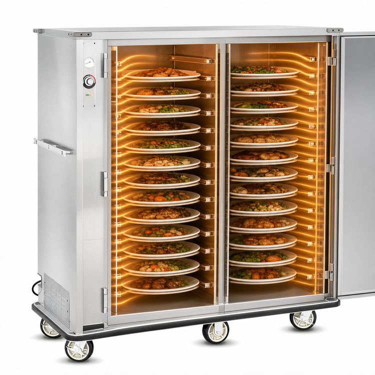 Product image #4 for FWE A-Series A-180-2-XL 2-Door Heated Banquet Transport & Serve Cabinet, 180 Covered Plates