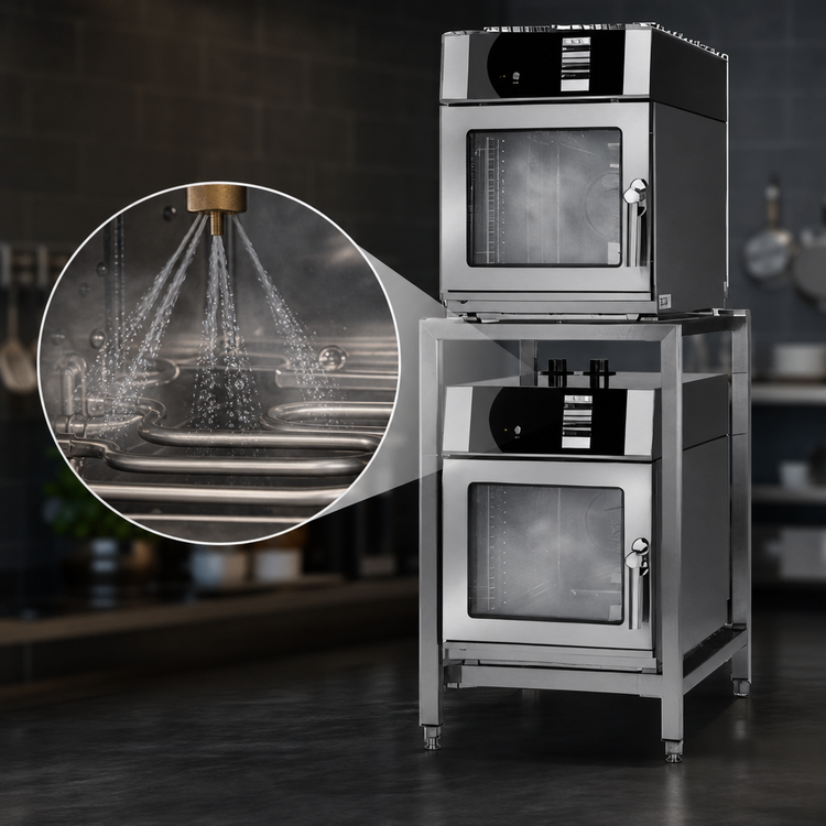 Product image #4 for Blodgett Combi BLCT-6-6E Double Stacked Electric Boilerless Mini Combi Oven Steamer, 10-Pan Capacity