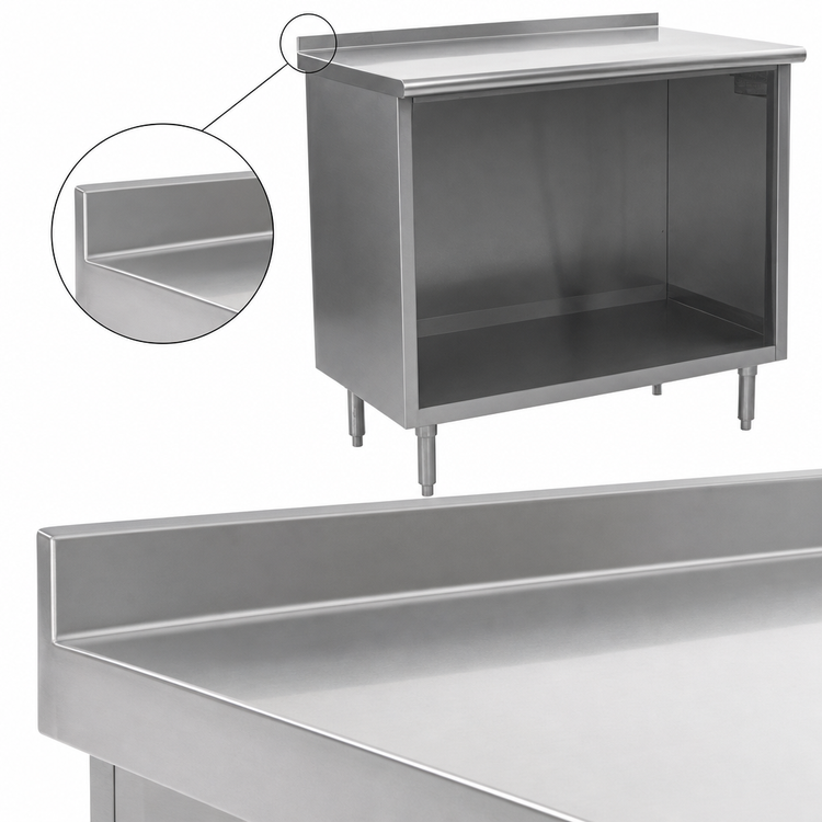 Product image #4 for Eagle Spec-Master Open Front Cabinet Base Work Table, 84 x 24 Inch, 14/304 Stainless Steel Top