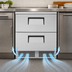 Thumbnail image #4 for Single-Section 32-Inch Worktop Refrigerator with 2 Drawers, Self-Contained, Front Breathing