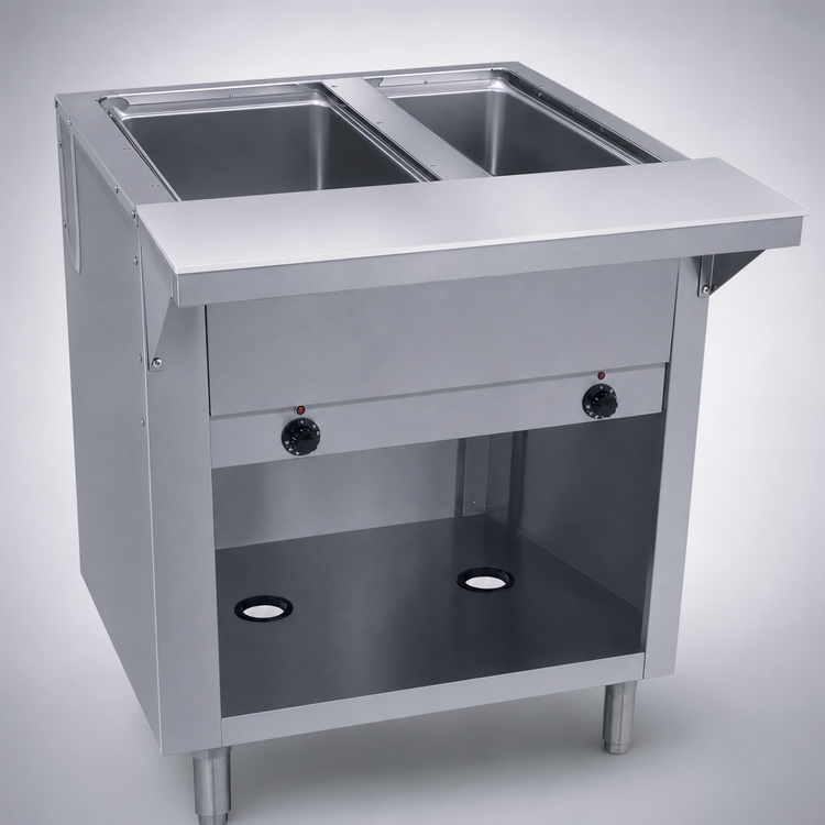 Product image #4 for Advance Tabco Triumph (Supreme) 2-Well Electric Hot Food Table, 208/240V, Open Well
