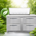 Thumbnail image #4 for Continental Refrigerator Mighty Top SW60N18M-FB-D 60-Inch Two-Section Front Breather Sandwich Unit Refrigerator with Drawers