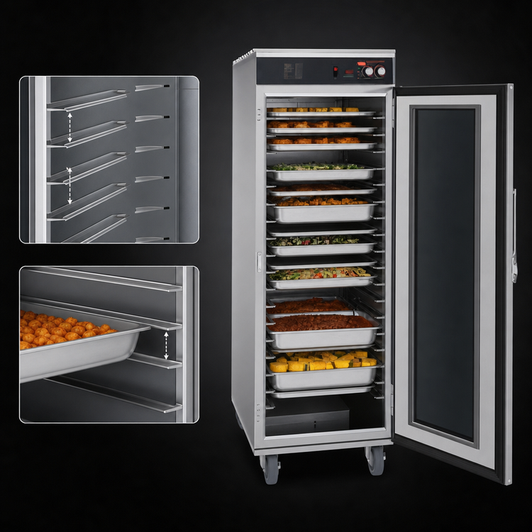 Product image #4 for Hatco Flav-R-Savor Tall Humidified Holding Cabinet with Single Lexan Door, 17 Sheet Pan Capacity