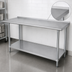 Thumbnail image #4 for Advance Tabco 108-Inch x 24-Inch Stainless Steel Work Table with 1-1/2-Inch Rear Splash and Adjustable Undershelf