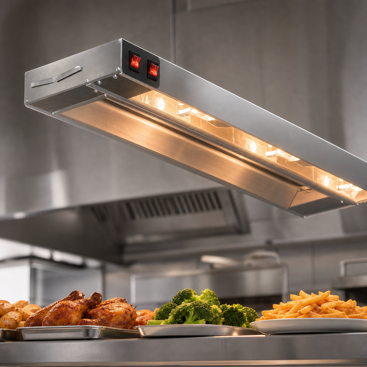 Product image #4 for RedHots 54-Inch Lighted Single Rod Strip Heat Lamp with Remote, 208V