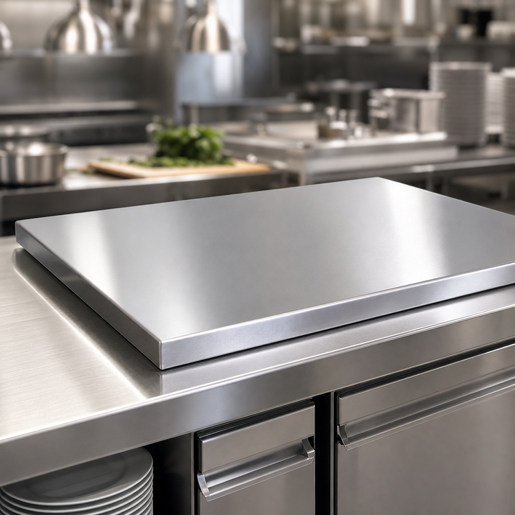 Product image #4 for John Boos 36" x 30" 16 Gauge Stainless Steel Countertop with Flat No Backsplash