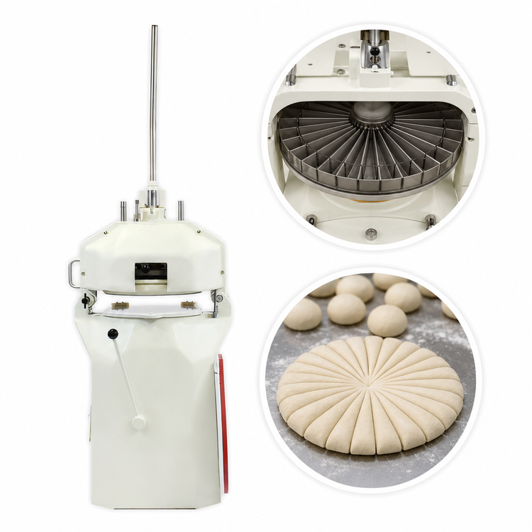 Product image #4 for Erika Record Semi-Automatic 30-Part Dough Divider/Rounder with Removable 4/41 RH Knife Head