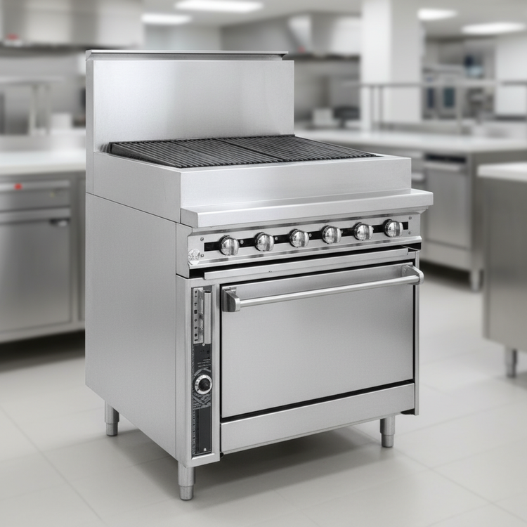 Product image #3 for Jade Range Titan JTRH-36B 36-Inch Heavy Duty Gas Charbroiler Range with Cabinet Base