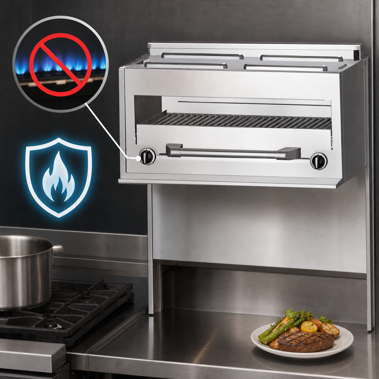 Product image #4 for Garland GF-Series Infrared Gas Salamander Broiler, 34-Inch Countertop/Wall-Mount, Flame Failure Protection