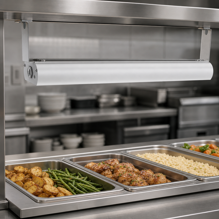Product image #4 for Vollrath 24-Inch Low Profile Unlighted Strip Heat Lamp with Remote Toggle Switch, 208V