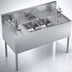 Thumbnail image #4 for Krowne Royal Series Two-Compartment Underbar Sink Unit with Dual Drainboards and Deck-Mount Faucet, 48 x 24 Inches