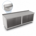 Thumbnail image #4 for John Boos 96 x 36-Inch Open Front Cabinet Base Work Table with 14-Gauge Stainless Steel Top and 1-1/2-Inch Rear Riser