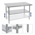 Thumbnail image #4 for Advance Tabco 108-Inch x 30-Inch Stainless Steel Flat Top Work Table with Undershelf