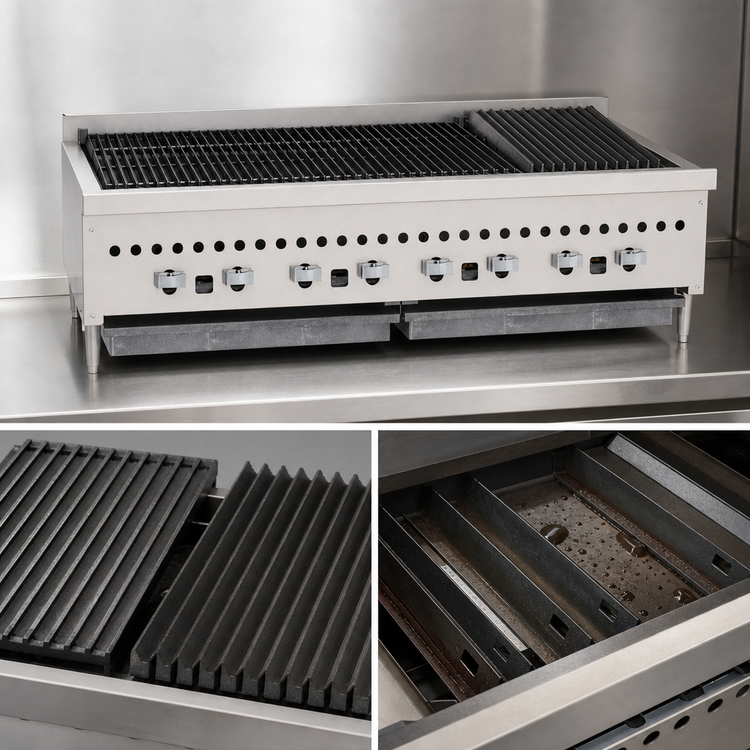 Product image #4 for Vulcan VCCB25 Countertop Gas Charbroiler, 25-1/4 Inch Wide, 4-Burner
