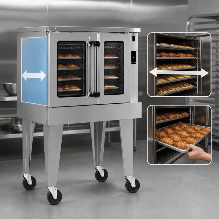 Product image #4 for Southbend Platinum Single-Deck Bakery-Depth Electric Convection Oven, Touch Controls, Dependent Doors, Ventless