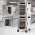 Thumbnail image #5 for Metro HotBlox Wide 16-Pan Stacked Dual-Cavity Mobile Heated Holding Cabinet, Analog Control, Clear Door