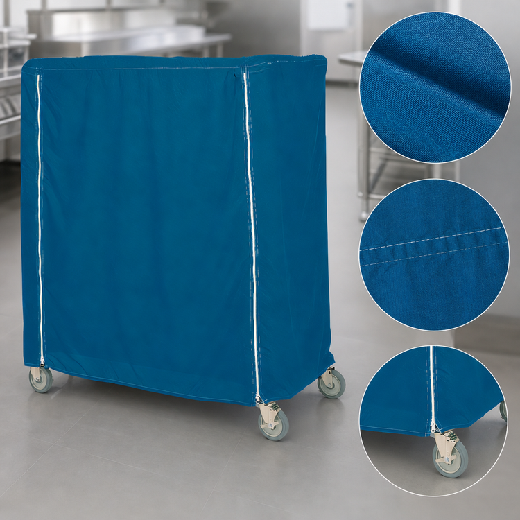 Product image #4 for Metro Queen Mary & Banquet Cart Cover, 60 x 24 x 62 Inch, Uncoated Nylon, Mariner Blue