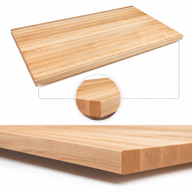 Product image #4 for John Boos Boos Block 60 x 32-Inch Edge Grain Maple Kitchen Countertop, 1-1/2-Inch Thick, Varnique Finish