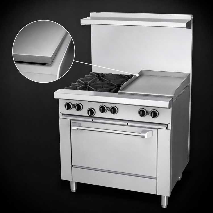 Product image #4 for Garland US Range U Series 36-Inch Gas Restaurant Range with 2 Open Burners, 24-Inch Griddle, and Standard Oven