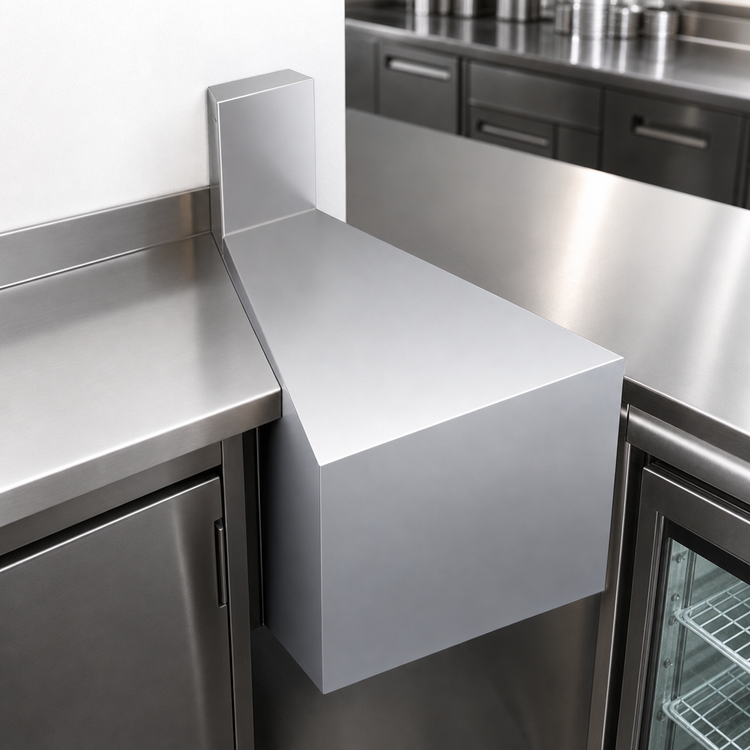 Product image #4 for Krowne Royal Series 30° Front Corner Underbar Angle Filler, 19-Inch Deep, Stainless Steel