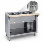 Thumbnail image #4 for Duke Manufacturing Thurmaduke E-4-CBPG 60-Inch 4-Well Electric Steamtable with Sealed Wells and Open Storage Base