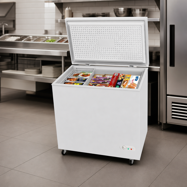 Product image #4 for Koolmore 7 Cu. Ft. Commercial Chest Freezer with Locking Solid Hinged Lid and Casters