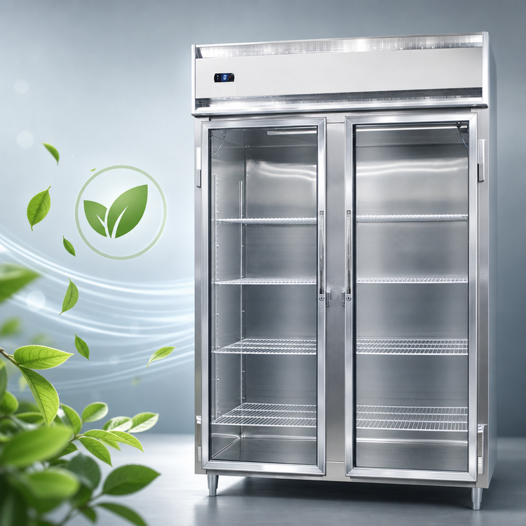 Product image #4 for Continental Refrigerator D2FSNGD Designer Line 2-Section Shallow Depth Reach-In Glass Door Freezer