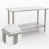 Thumbnail image #4 for Eagle Spec-Master 84-Inch x 36-Inch Stainless Steel Work Table with Adjustable Undershelf