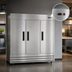 Thumbnail image #5 for KoolMore 81-Inch Three-Section Reach-In Refrigerator, 72 Cu. Ft., Bottom-Mount, Stainless Steel